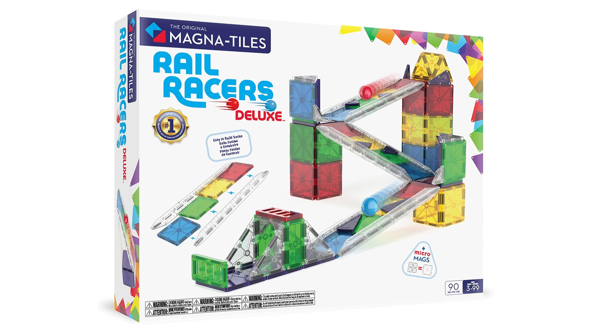 Magna-Tiles Rail Racers 90-Piece Set