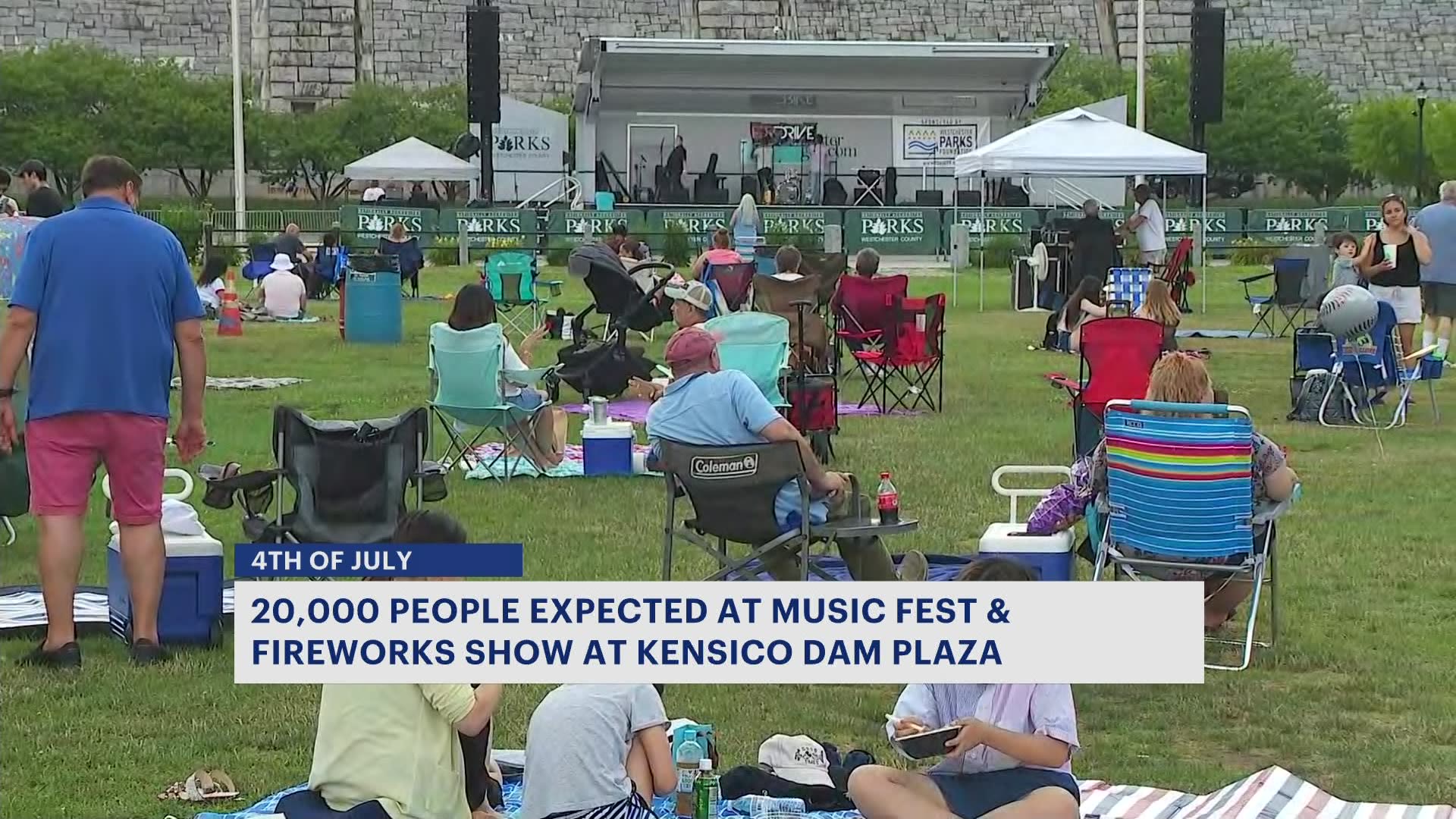 Music Fest & Fireworks show at Kensico Dam Plaza held despite rain