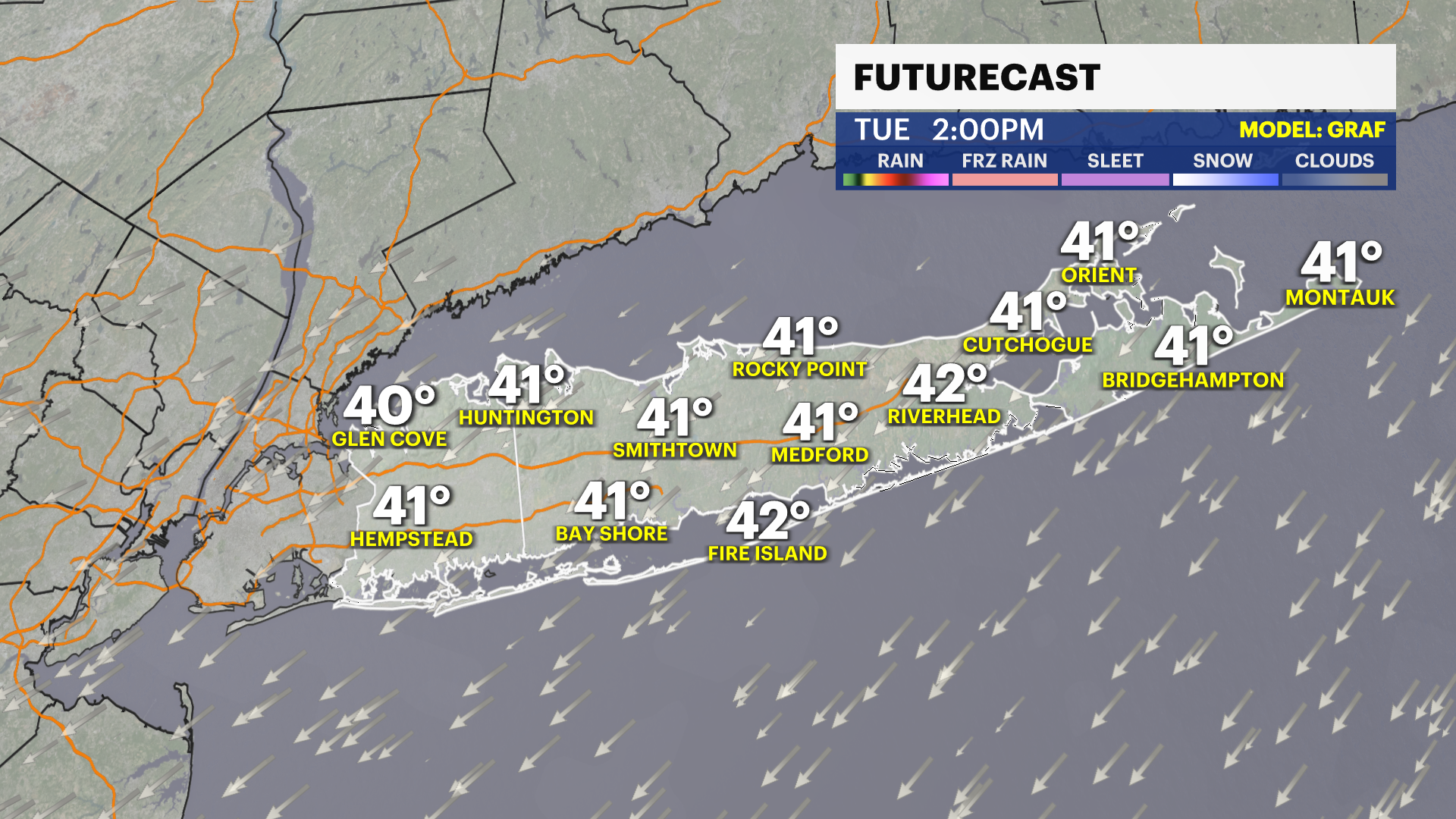 Cloudy weather with some light rain and drizzle on Friday