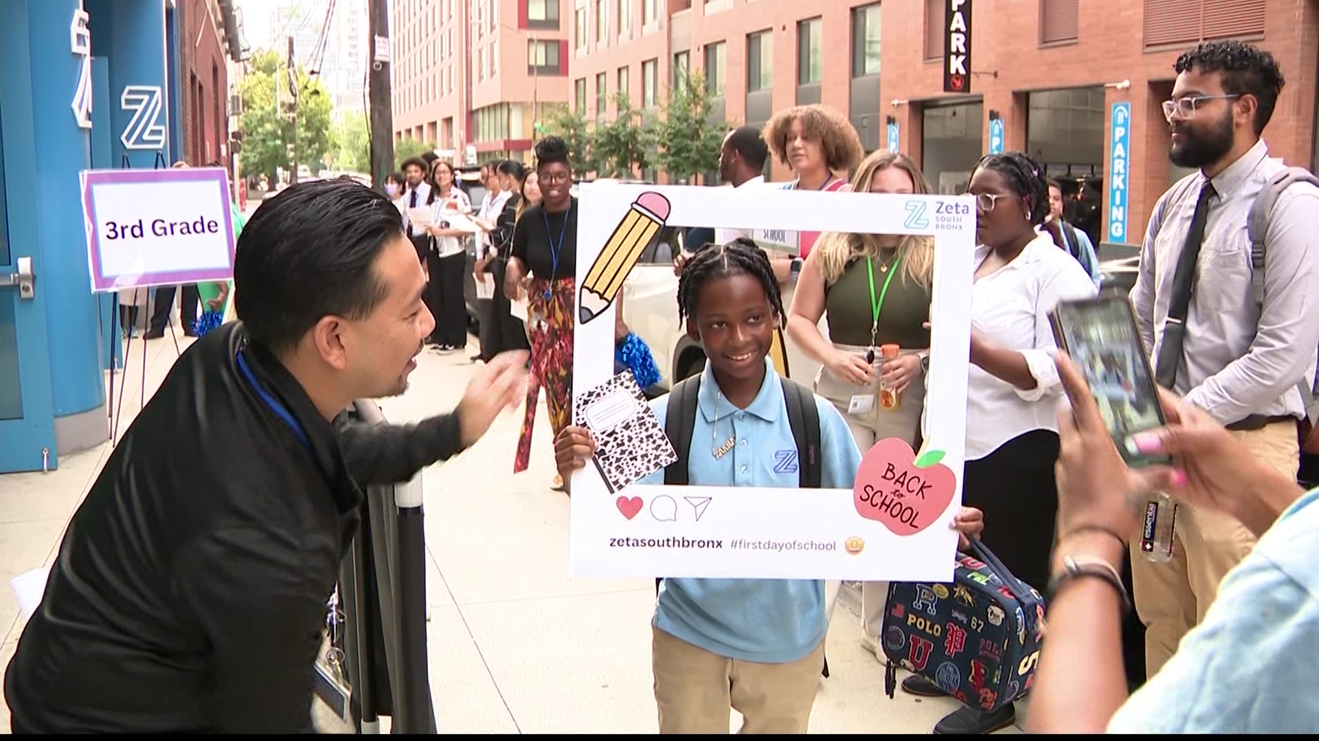 Back to School Zeta Charter School back students for first day