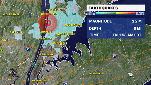 2.2 magnitude earthquake rumbles under parts of Westchester County