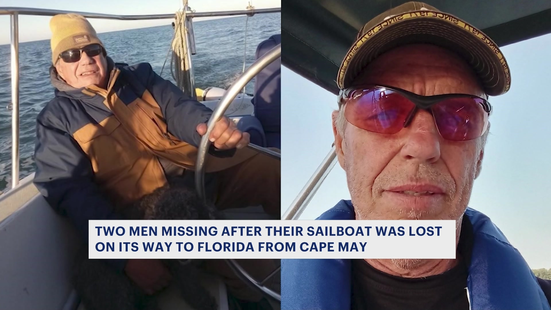 Coast Guard 2 men who set sail from New Jersey to Florida are missing
