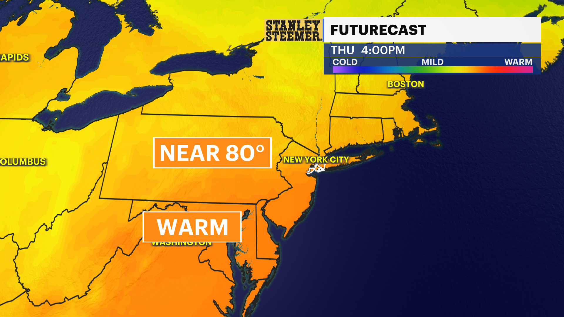 Mostly sunny skies and mild conditions for New York City