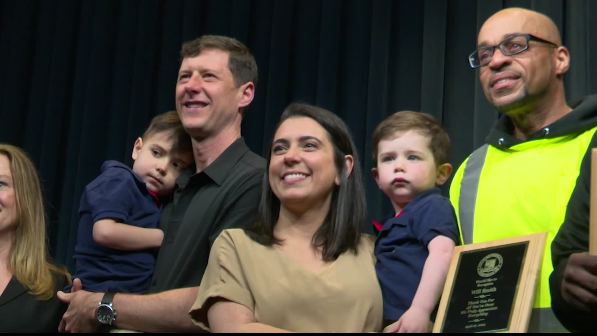 New Rochelle sanitation crew honored for lifting spirits of boy