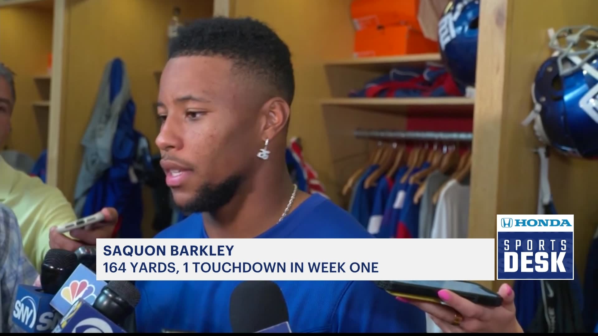 Saquon Barkley awarded for season debut