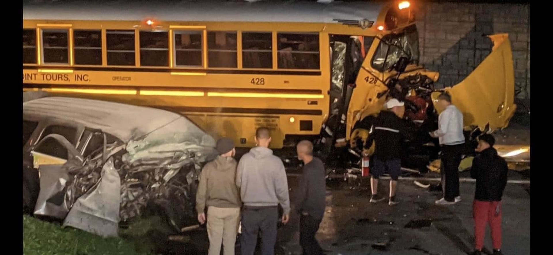 Fire Officials: Suv Crashes Into Cornwall School Bus Carrying Football Team