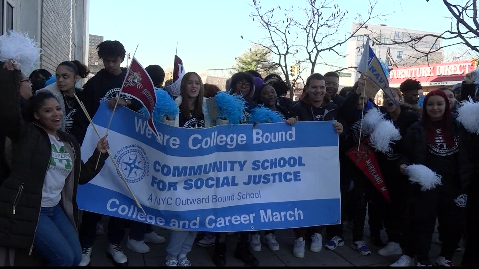 Bronx High School Seniors March To Celebrate Completion Of College ...