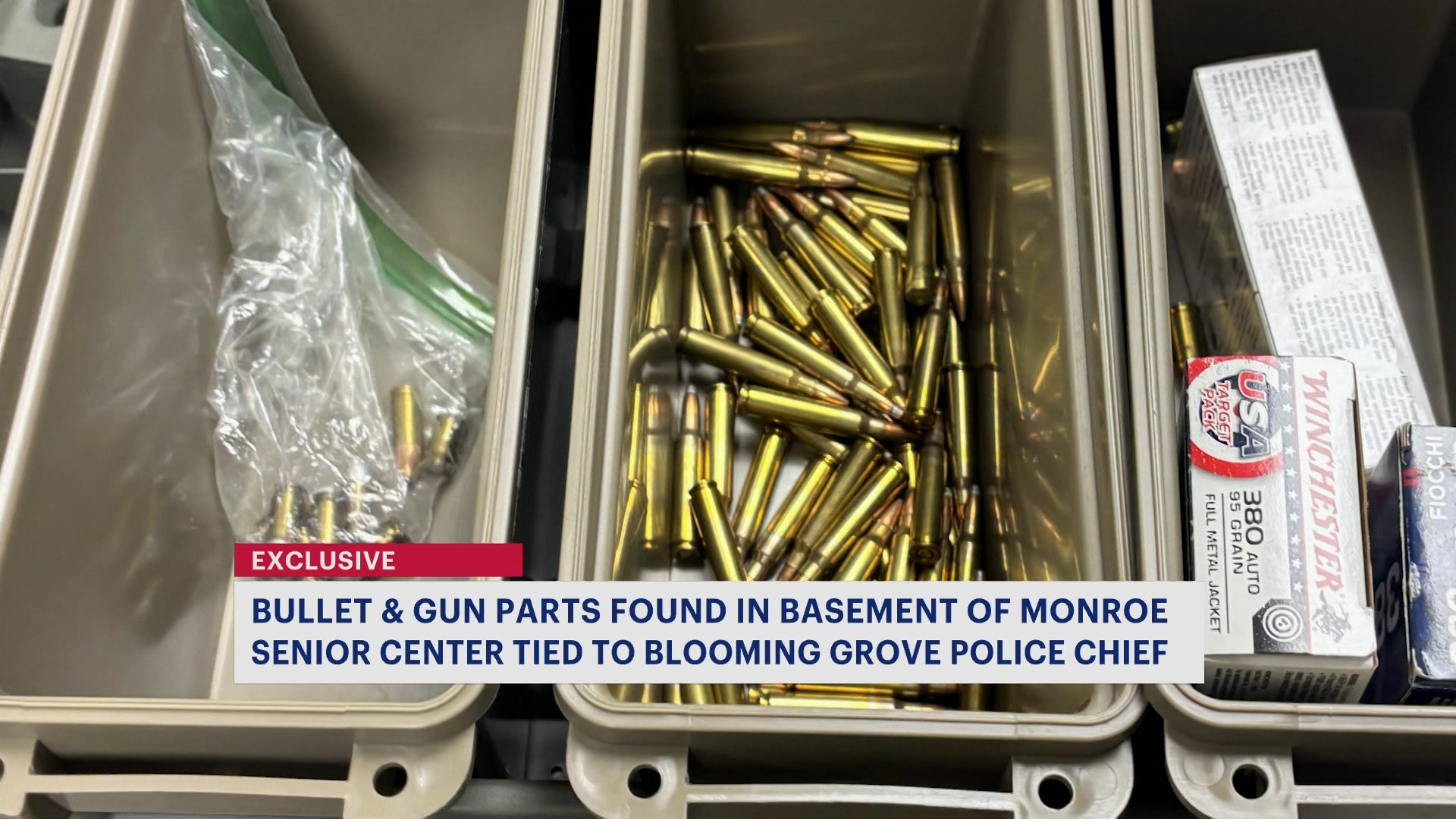 Jefe de Policía de Blooming Grove vinculado a municiones, accesorios de armas de fuego encontrados en el sótano del Centro de Personas Mayores de Monroe.