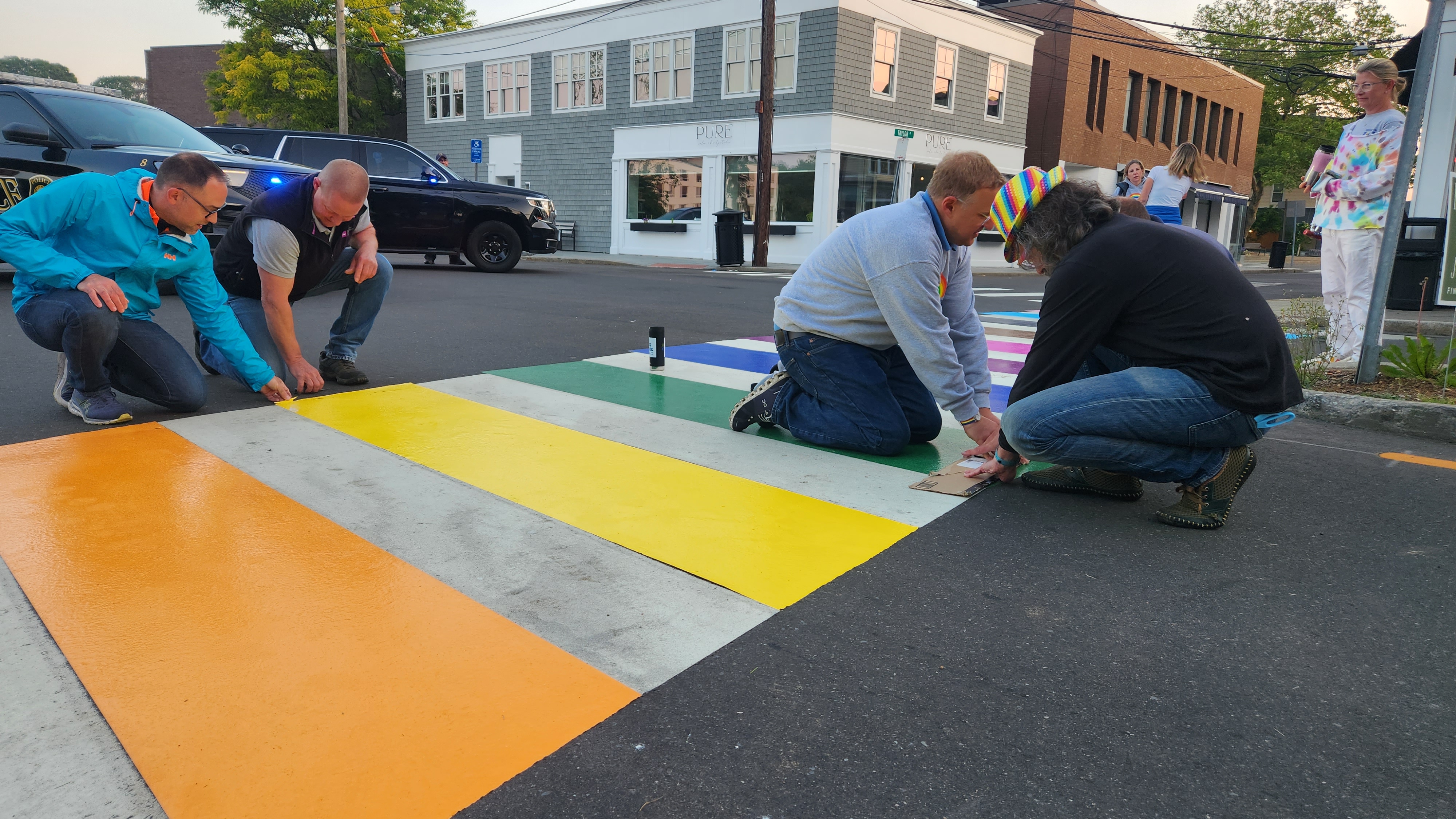 Westport pride group unveils rainbow crosswalk in Downtown Westport for LGBT Pride Month - Vimarsana News