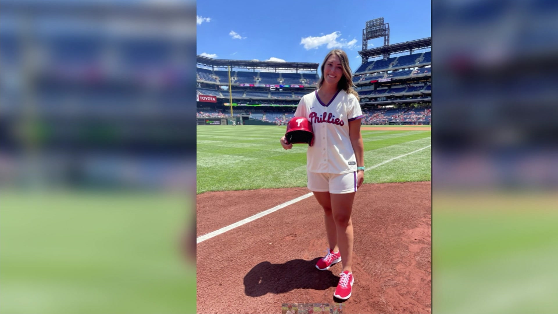 N.J. teacher is a Phillies Ballgirl. Look for her on the field