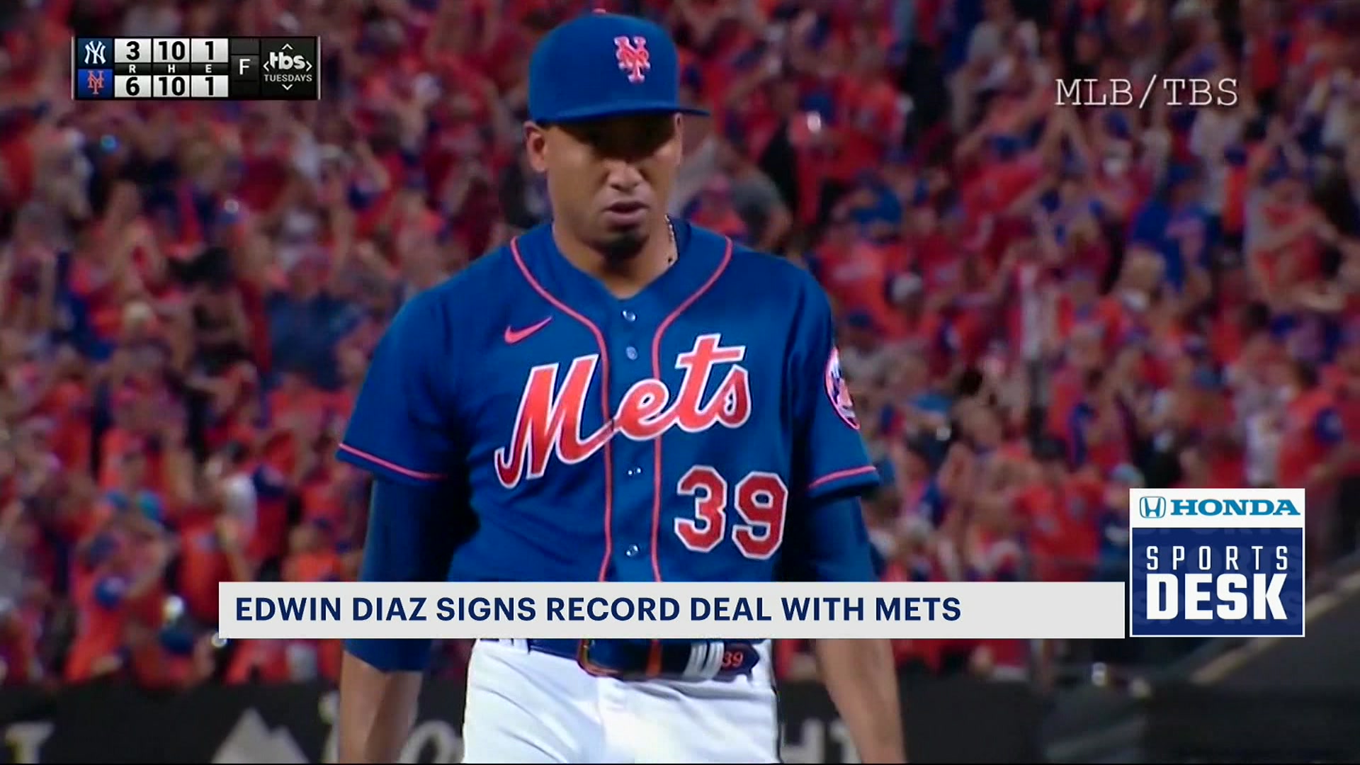 Edwin Diaz and the Mets in agreement on five-year, $102 million