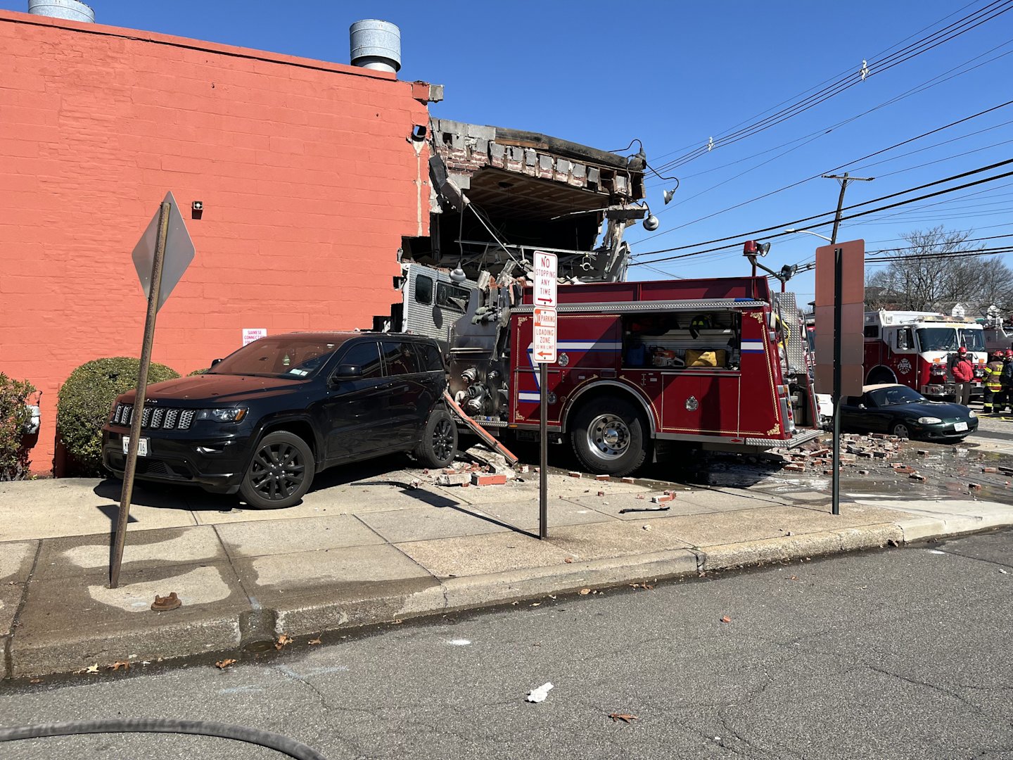 Police: Fire truck crashes into building in Rockville Centre