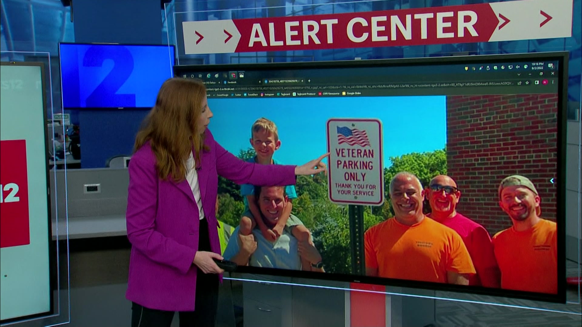 'Veterans Parking Only' sign installed at Yorktown Town Hall