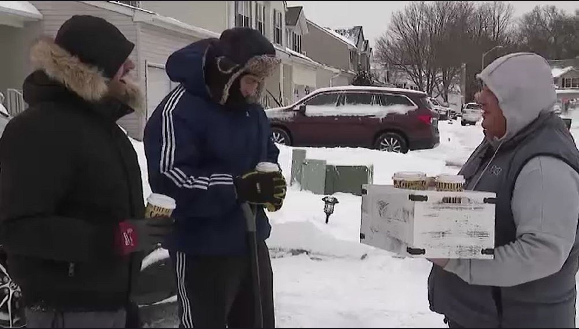 Helmetta mayor brings hot chocolate to residents as they dig out