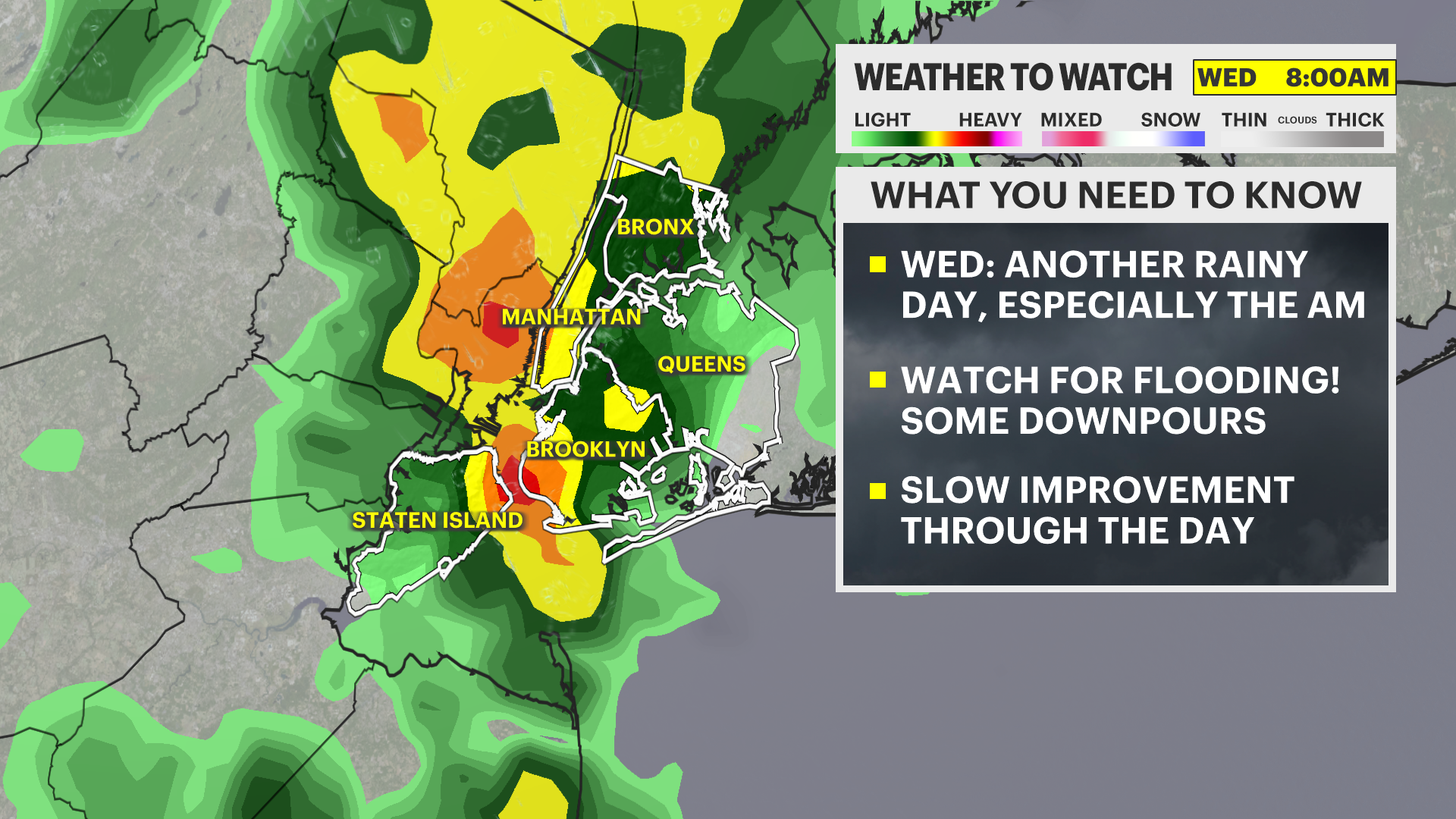 WEATHER TO WATCH: Heavy rain and possible thunderstorms for NYC ...