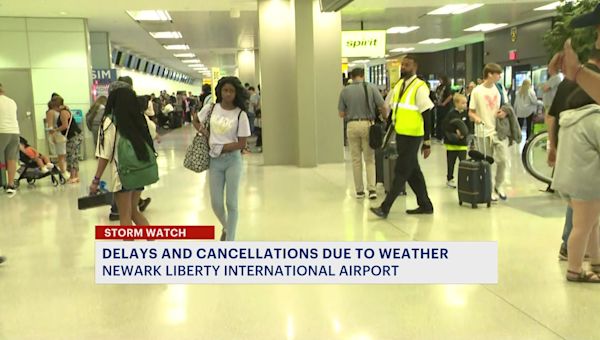 Storms force airline delays and cancellations at Newark Liberty International Airport Storms force airline delays and cancellations at Newark Liberty International Airport