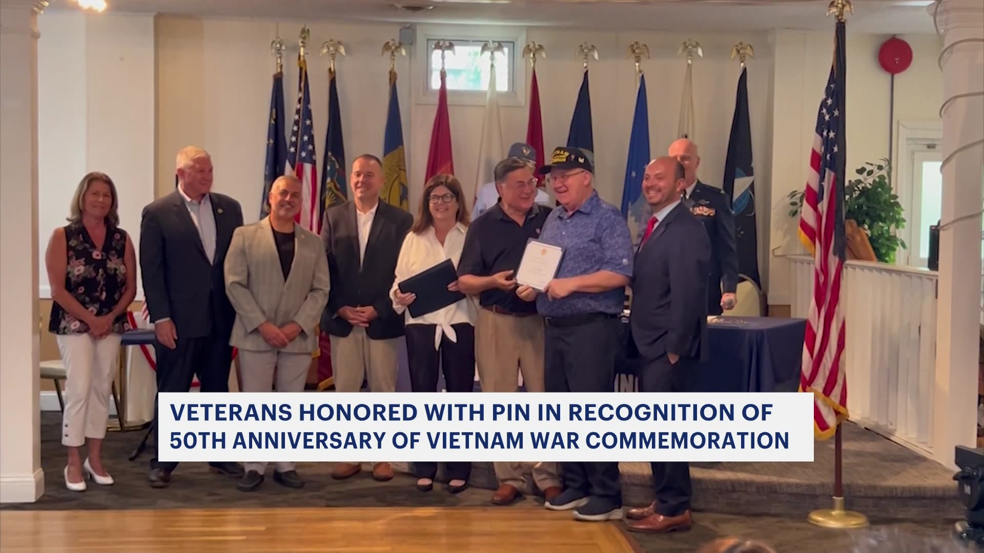 Veterans honored with pin for 50th anniversary of vietnam war commemoration