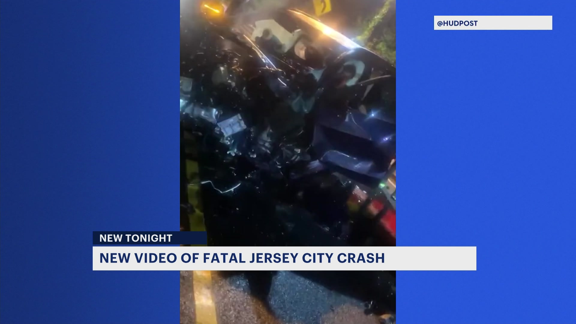 Jersey City NJ crash scene on Paterson Plank Road