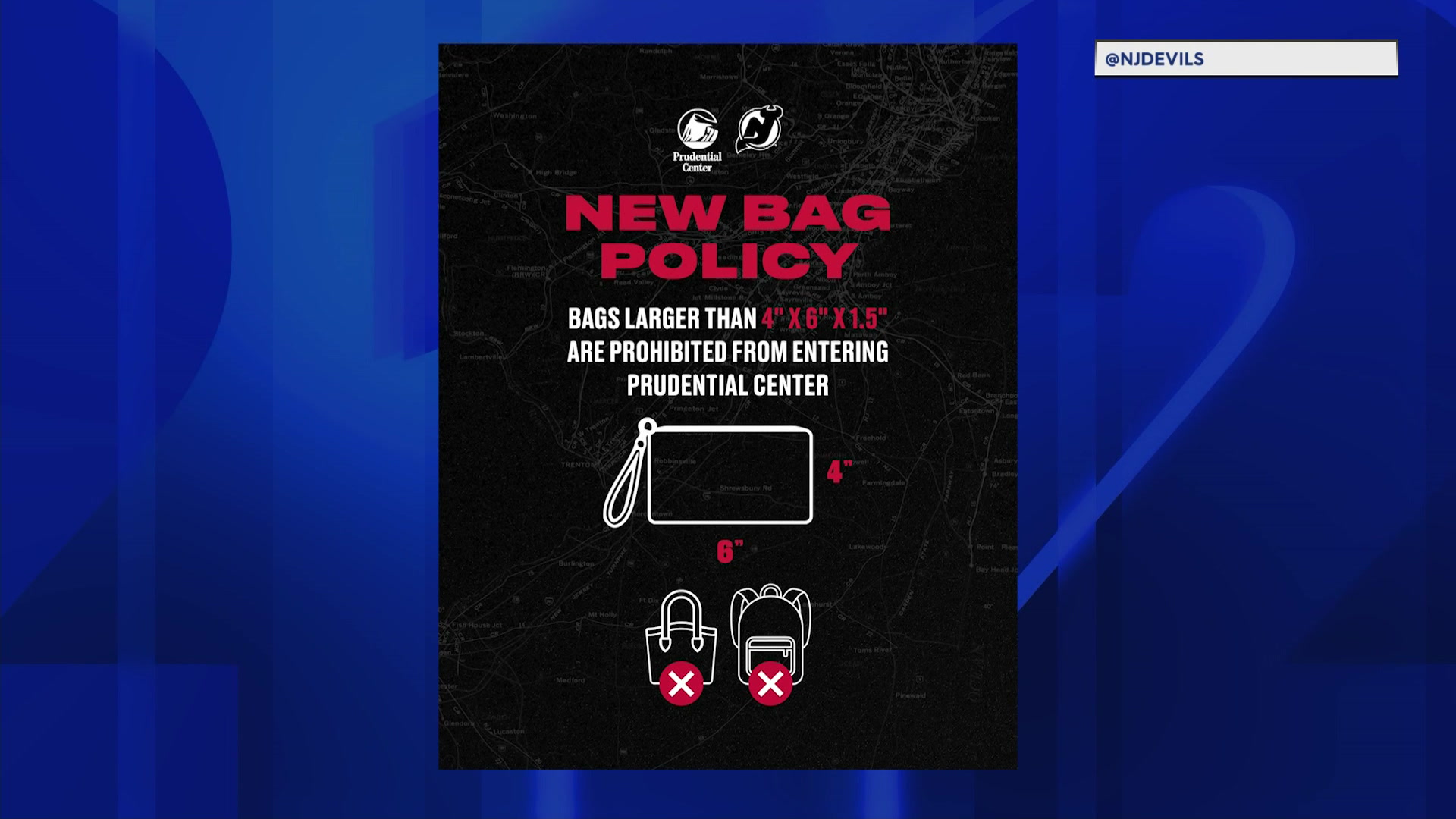 News 12 | New Jersey | The Prudential Center Has A New Bag Policy