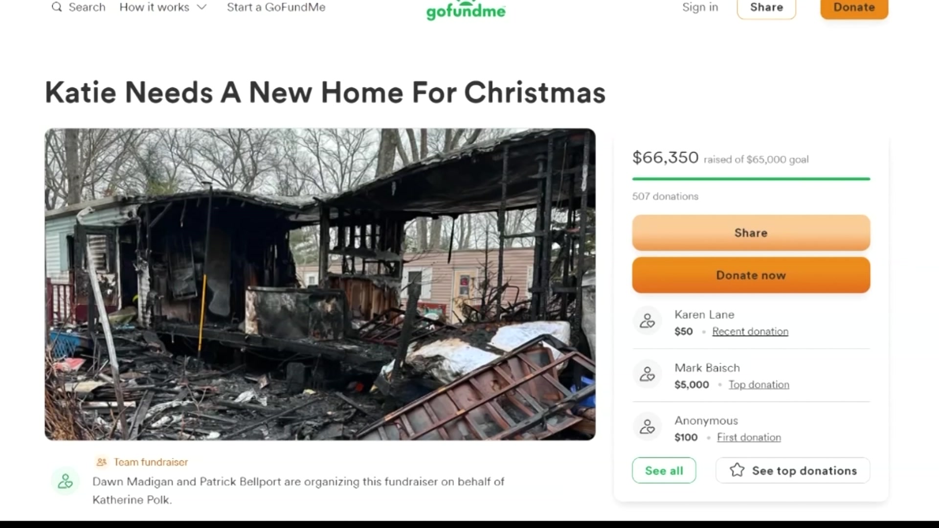 GoFundMe for Calverton woman whose home was destroyed in fire has