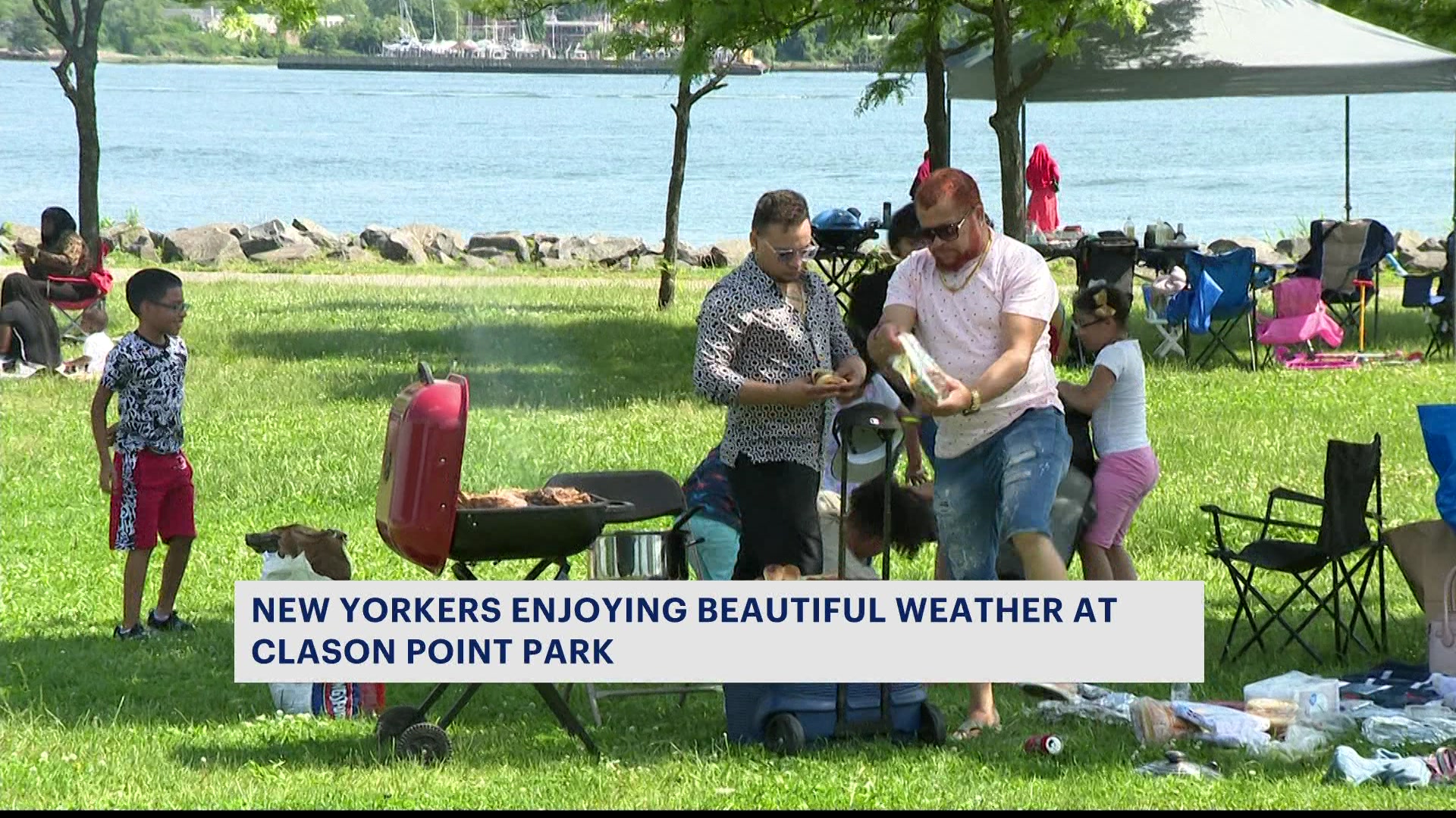 Bronx families head out to Clason Point as temperatures rise