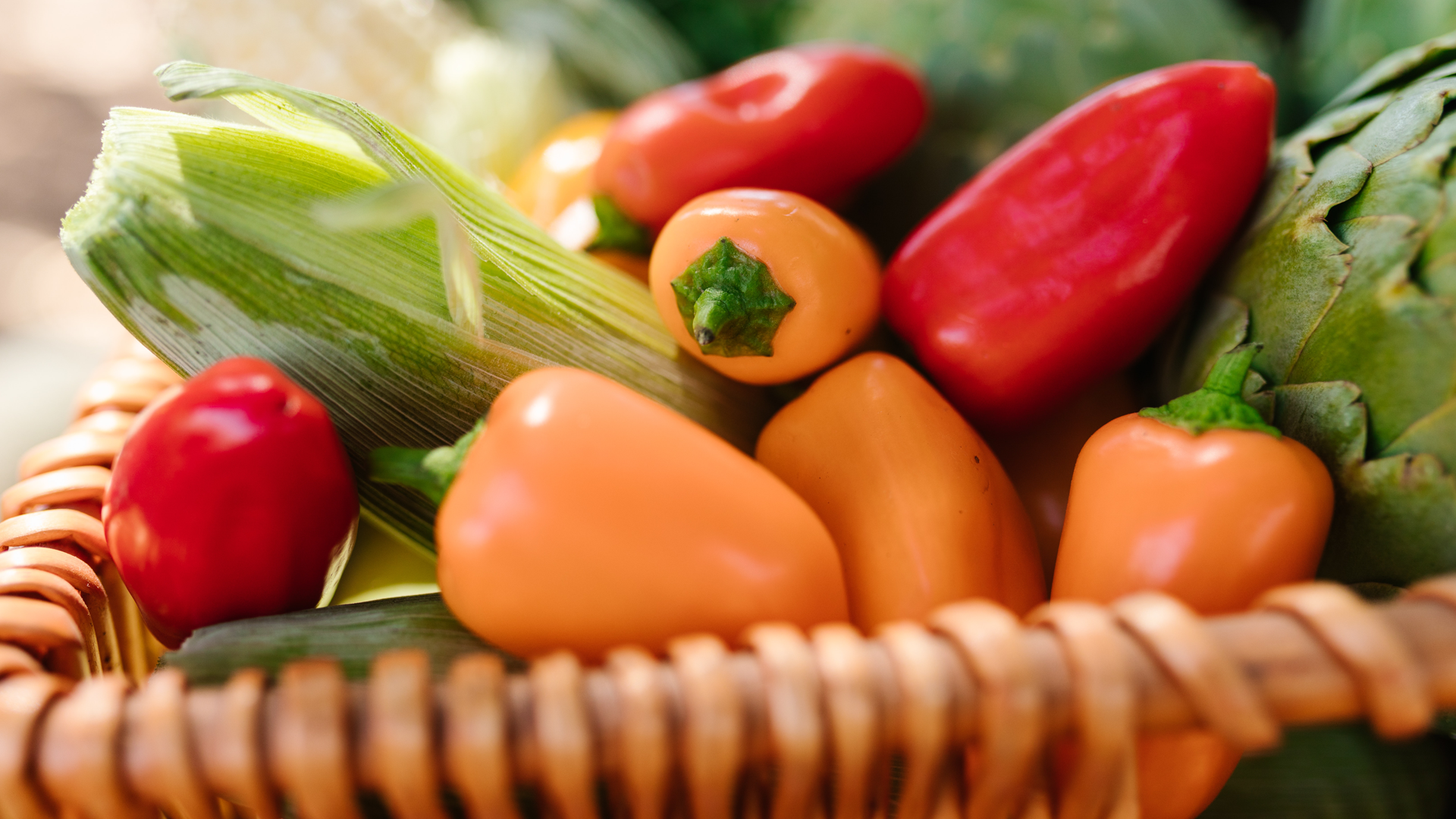 mon background vegetables in a basket