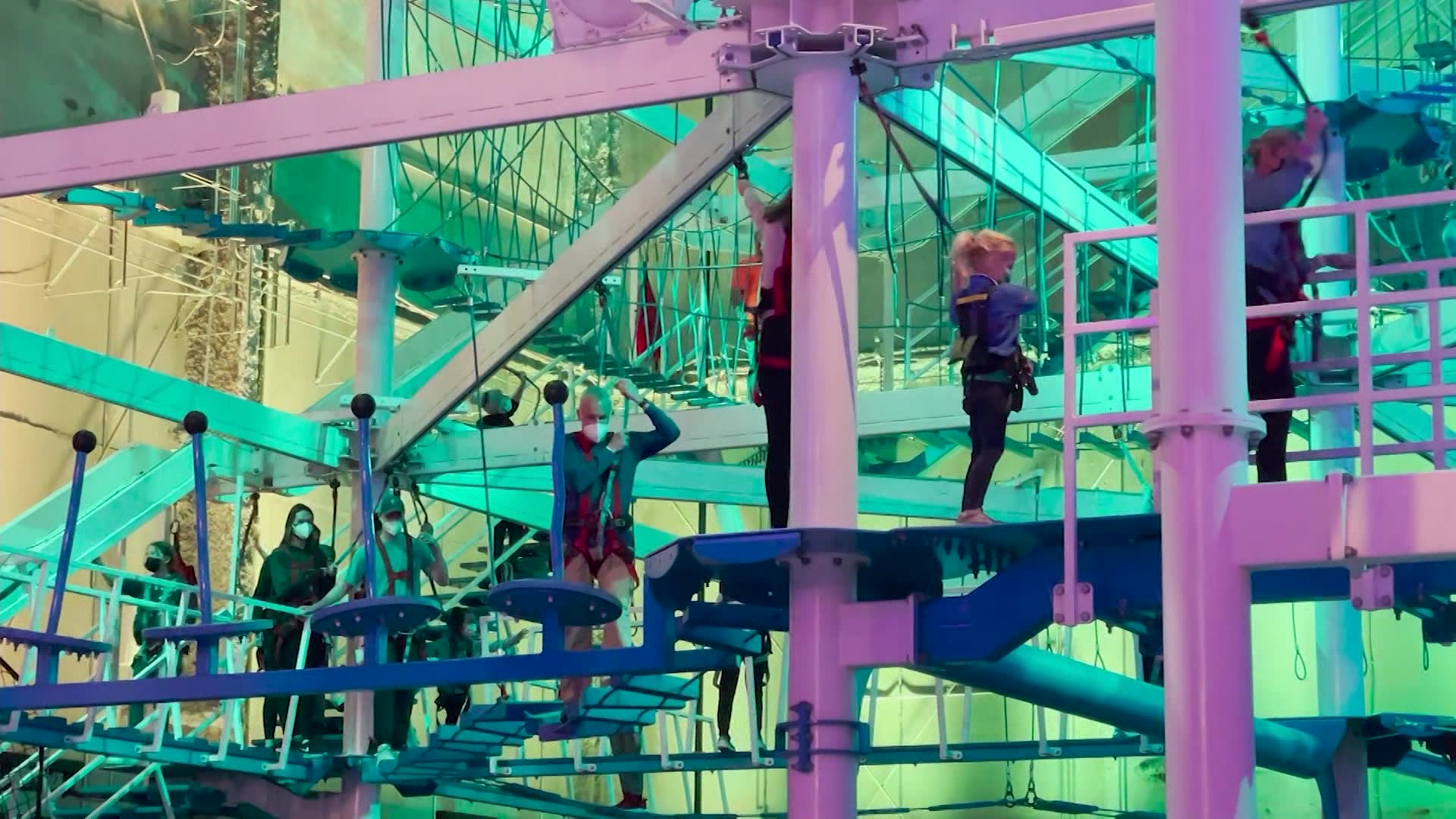 New Haven furniture store features ropes obstacle course, fun center