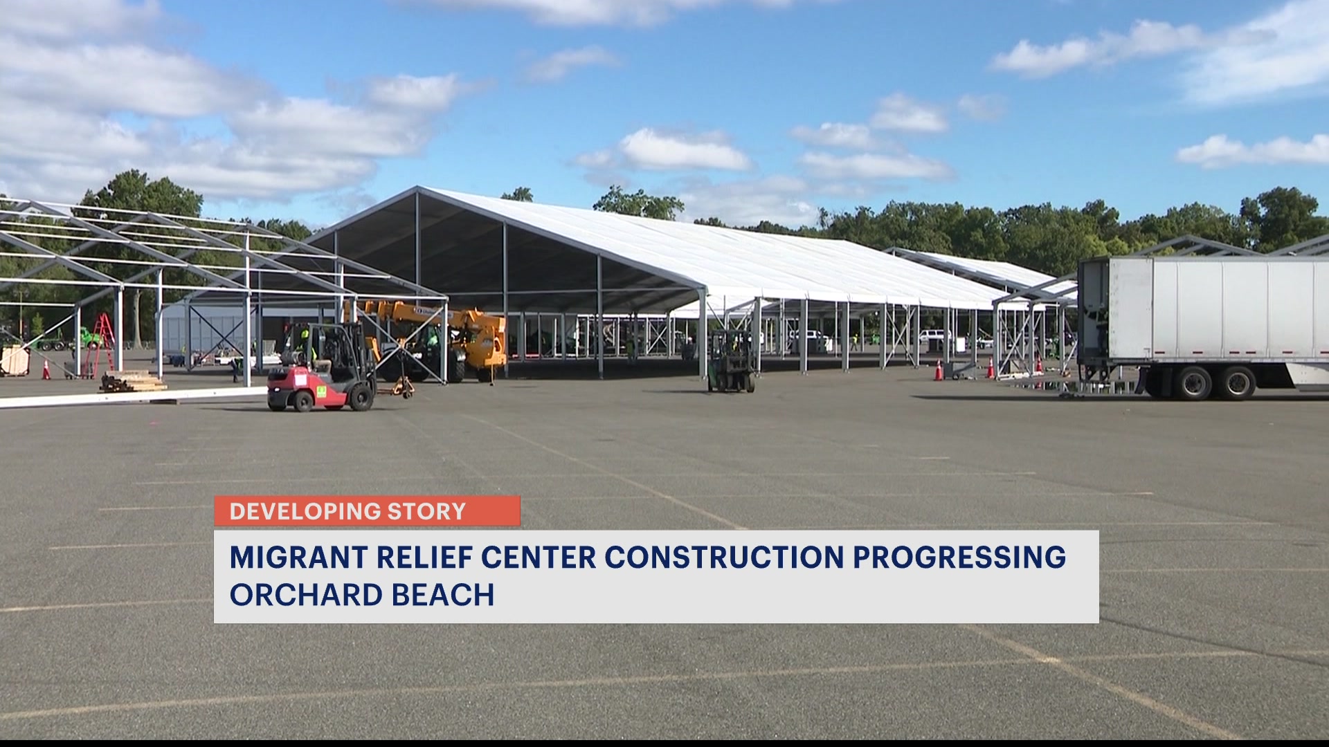 Migrant tents at Orchard Beach could be ready as early as next week