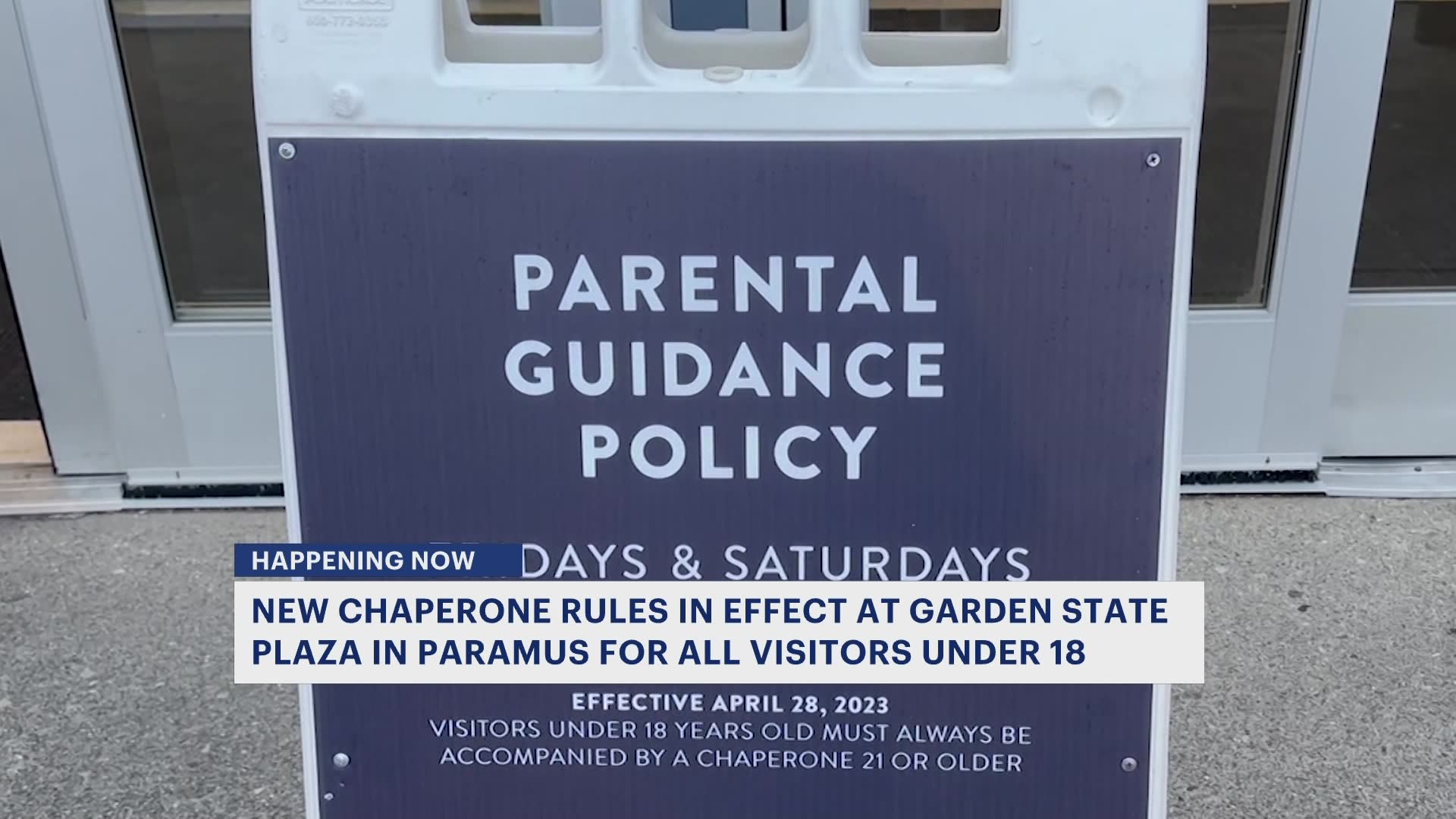 Westfield Garden State Plaza Mall's chaperone policy for kids