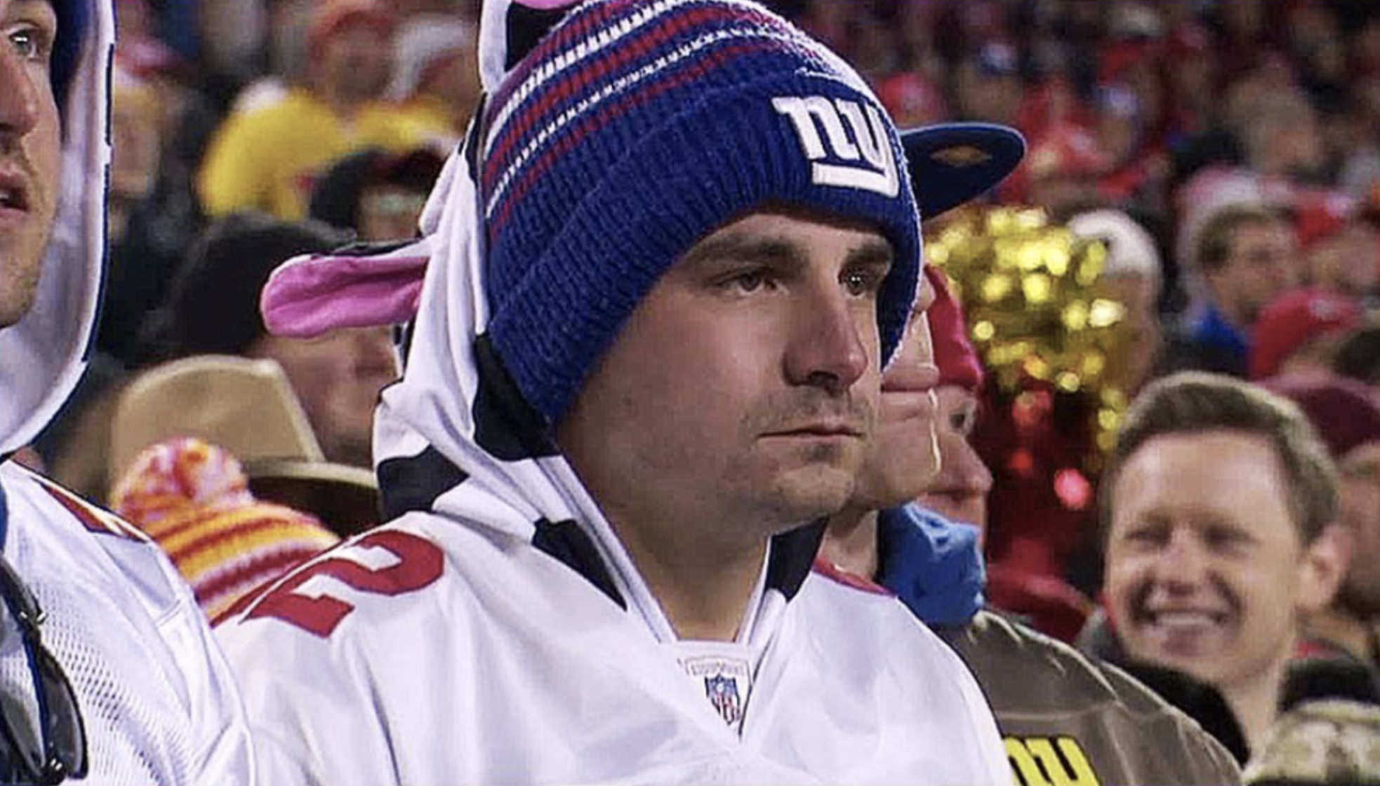 Sad Giants fan goes viral as team settles for field goal late in