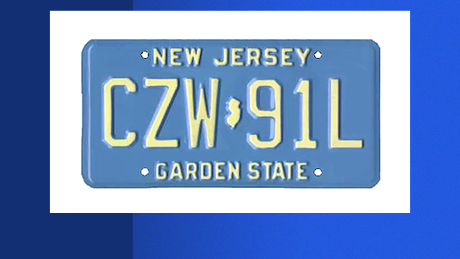 NJ blue license plates may come back — for a price