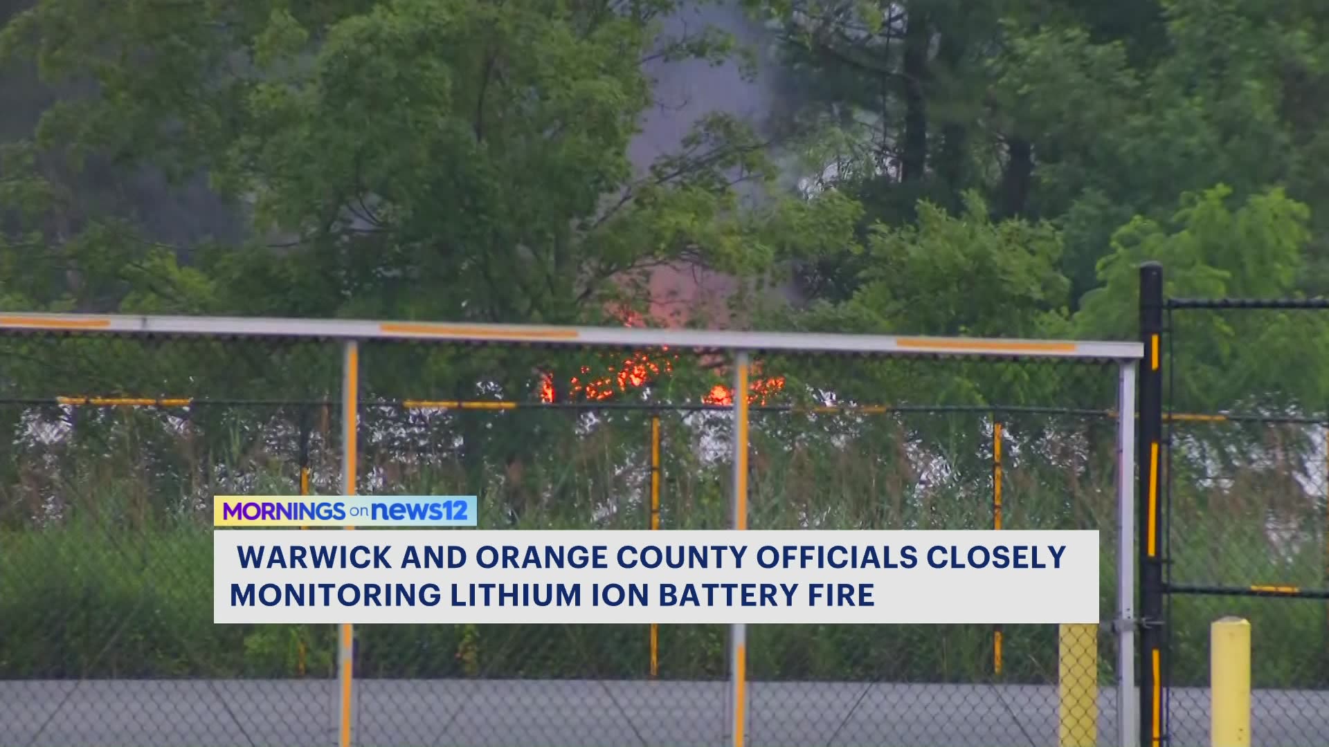 'It smells like glue.' Lithiumion battery fire at energy storage facility in Warwick burns for