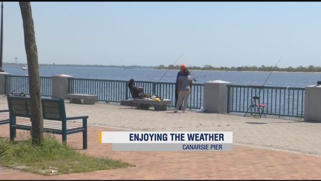 Residents take advantage of weather at Canarsie Pier