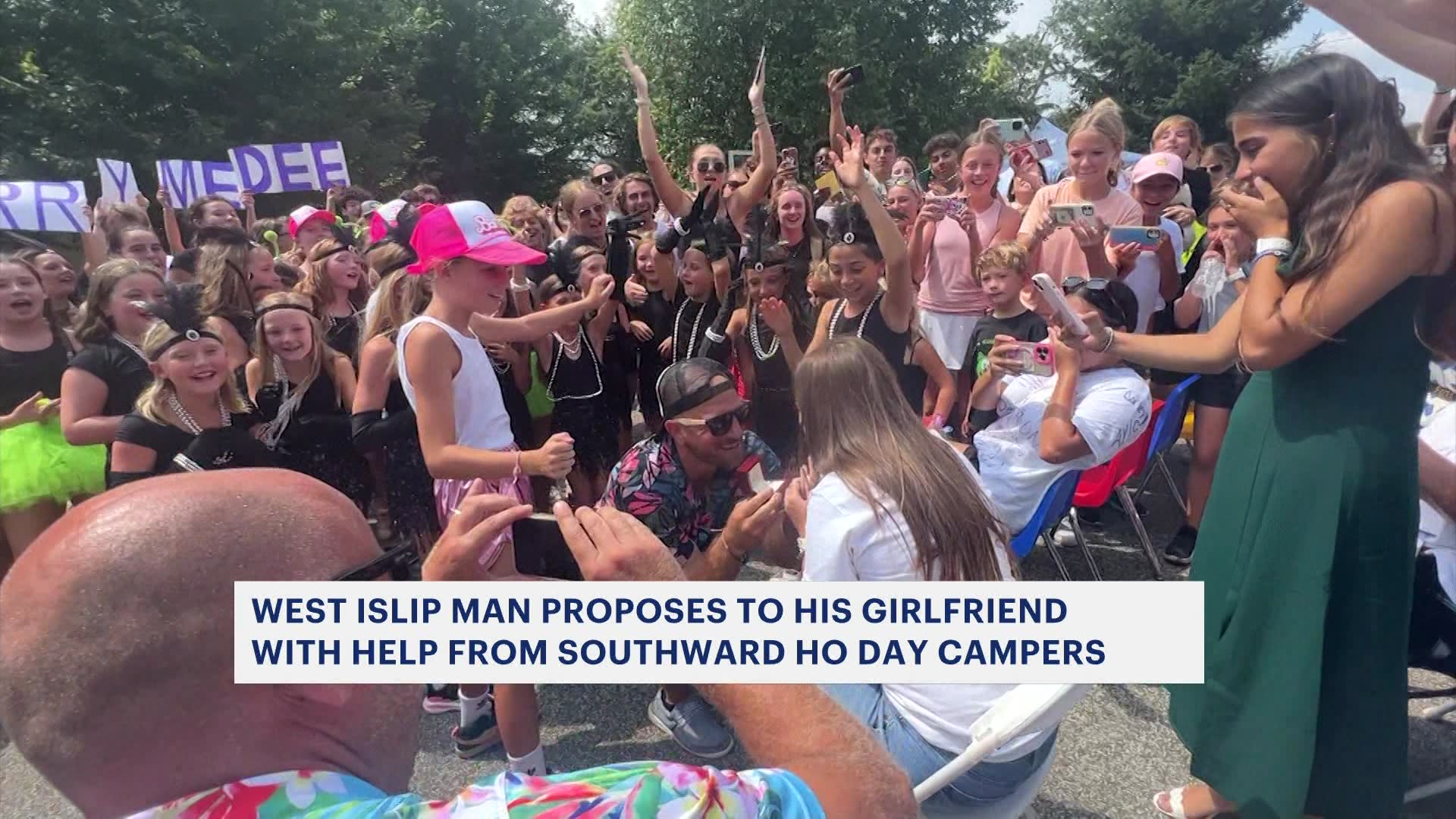 West Islip man recruits Long Island campers to help with wedding proposal