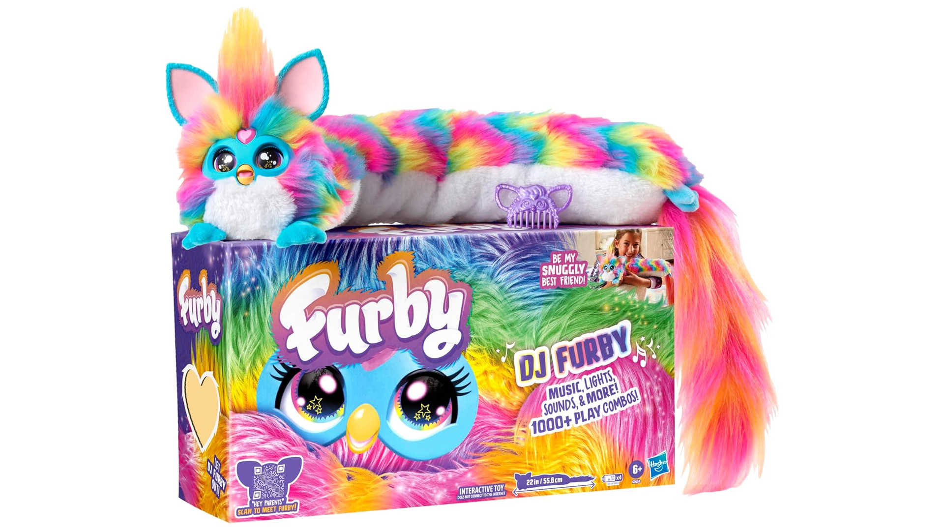 Furby Dj Interactive Super Snuggly Rainbow Electronic Plush