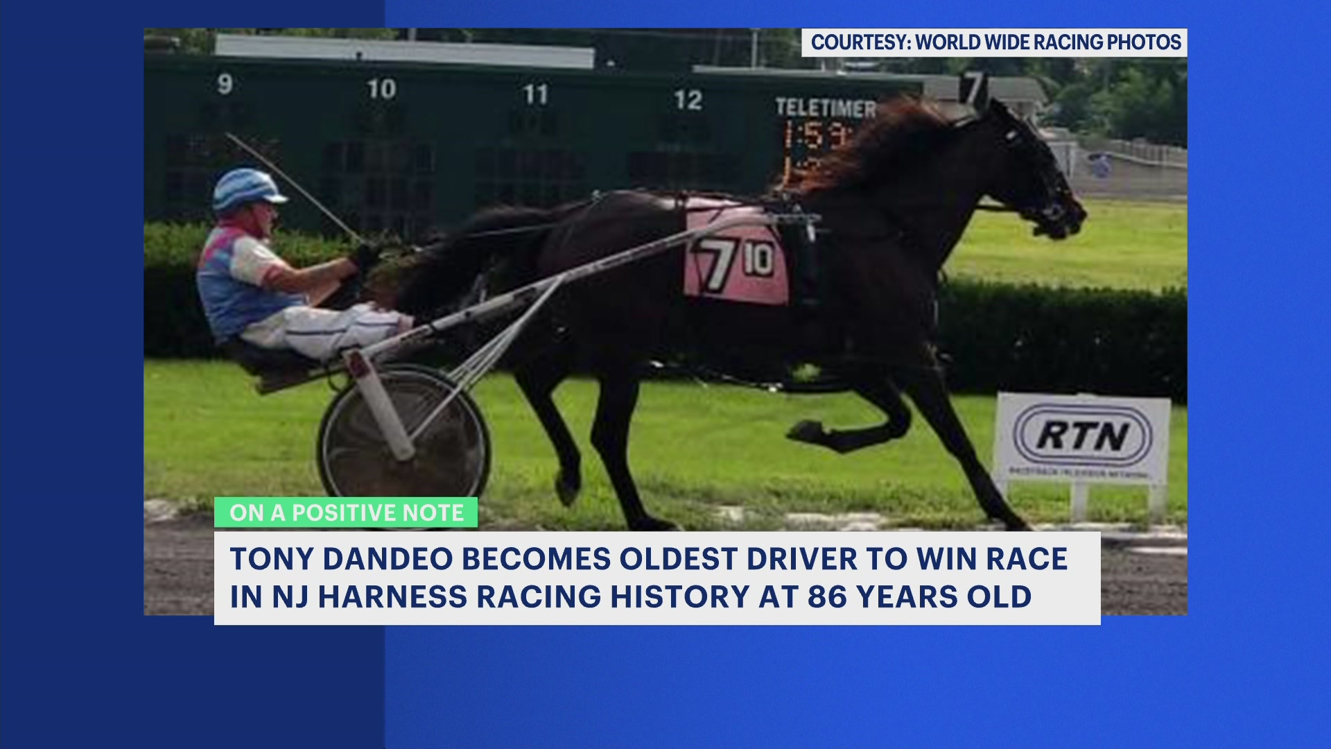 Driver breaks record at 86 as oldest one to win harness race at ...