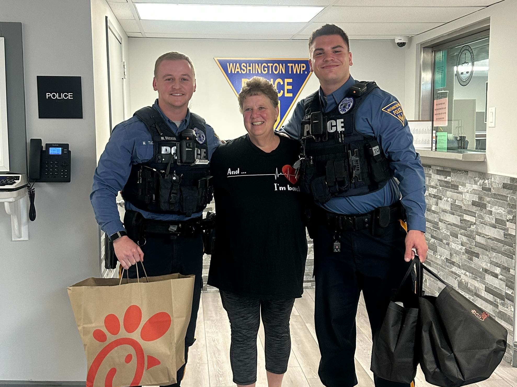 Washington Twp. Police save woman