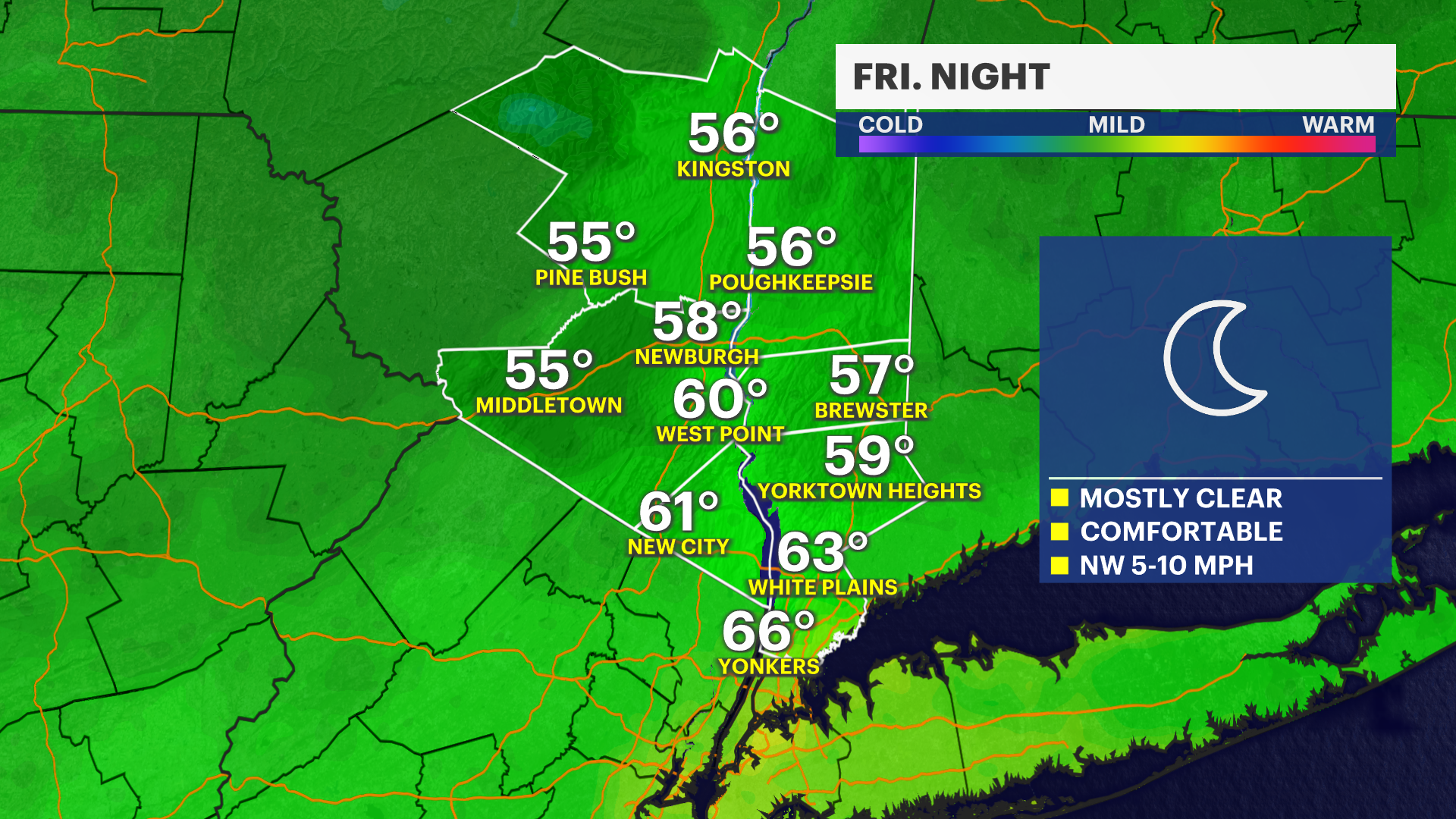 Mostly sunny Friday for the Hudson Valley before chance of spotty ...