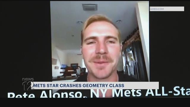 Mets slugger Pete Alonso joined high school geometry class on Zoom