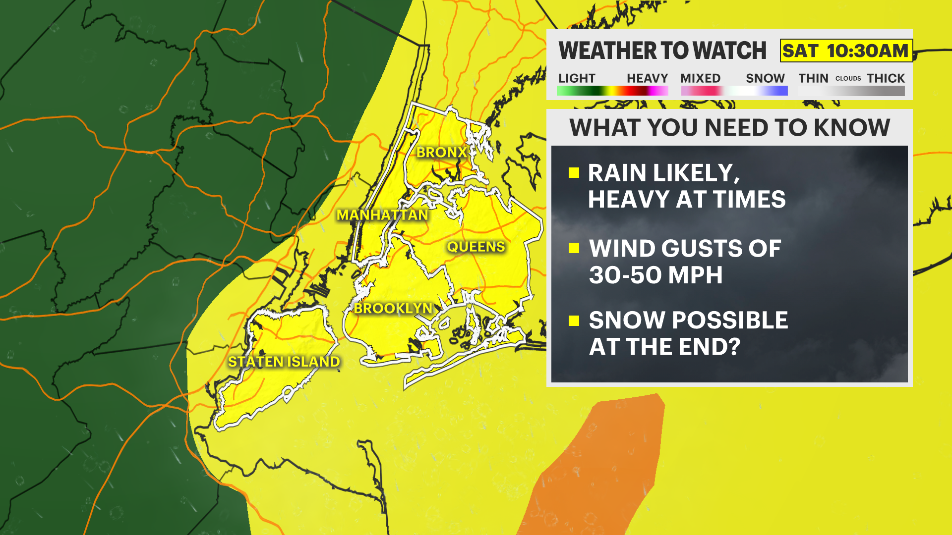 WEATHER TO WATCH Mild, cloudy Thursday ahead for NYC; tracking large