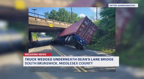 Truck Stuck Under South Brunswick Bridge Impacts Amtrak Trains 5356