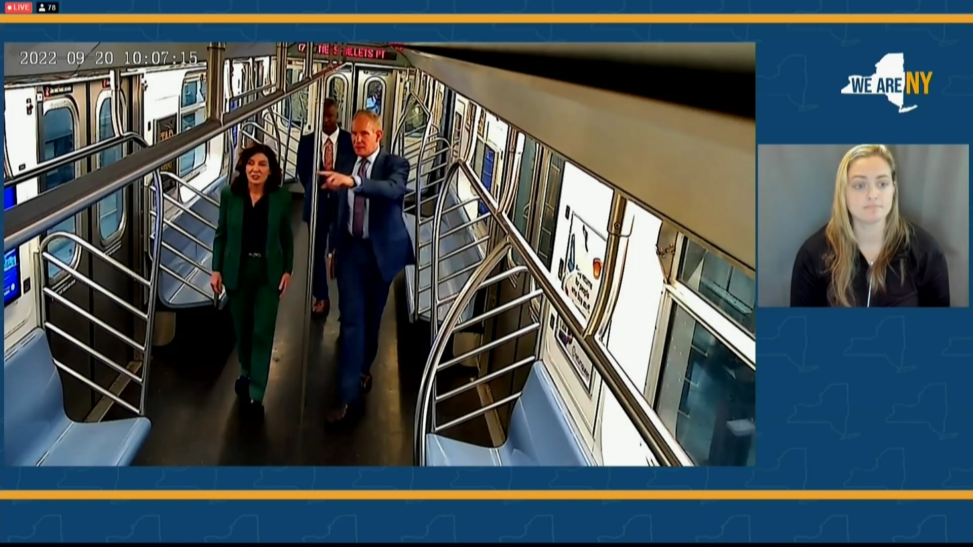 Gov. Hochul Security cameras to be installed in each subway car in NYC