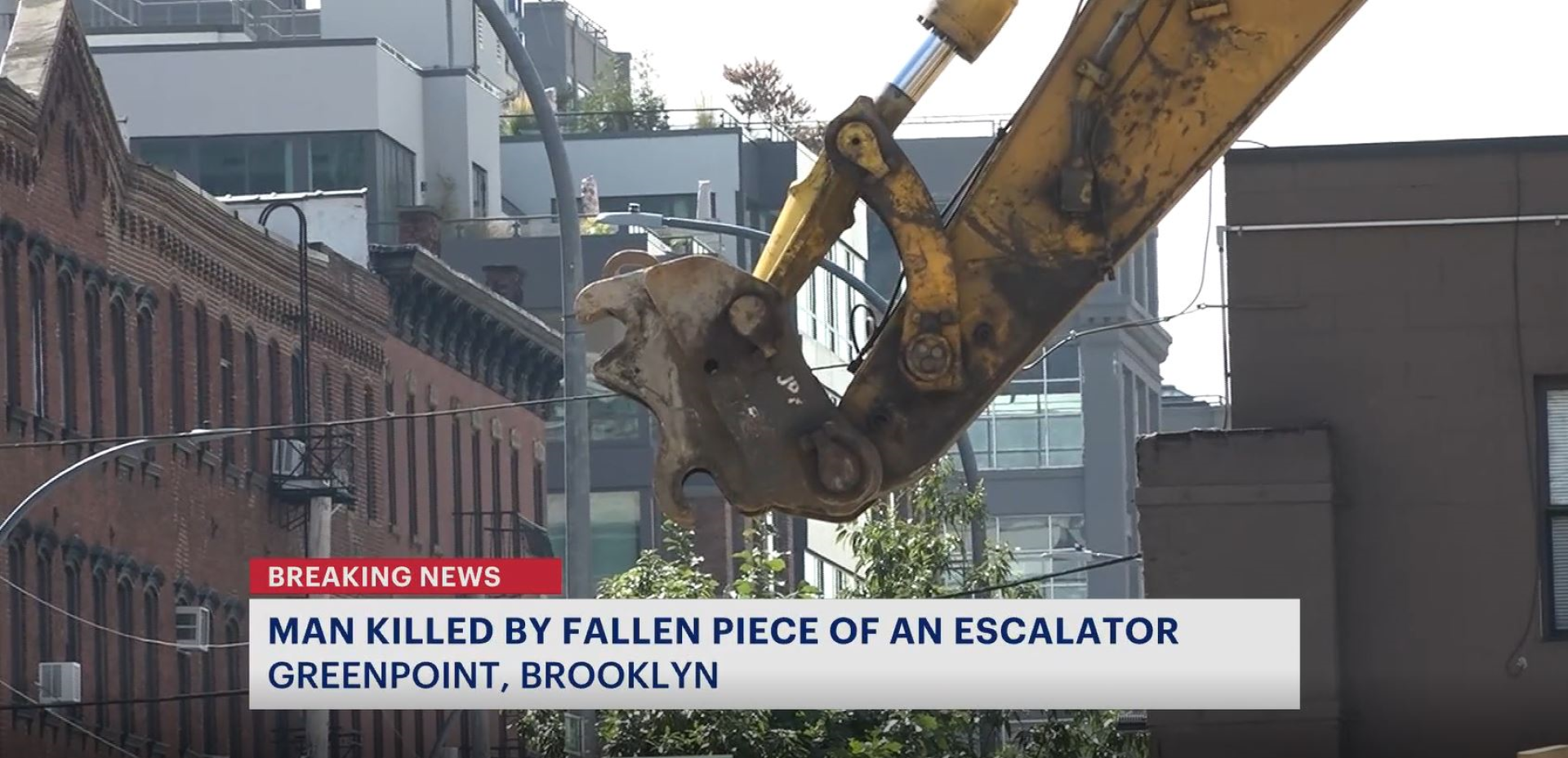 Police Excavator part falls on man, kills him in Brooklyn