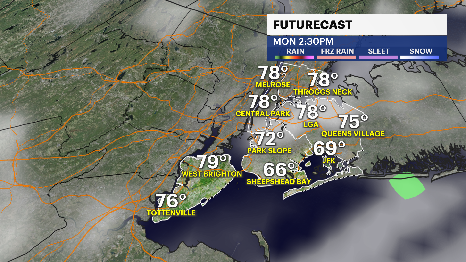 today's high temp in nyc