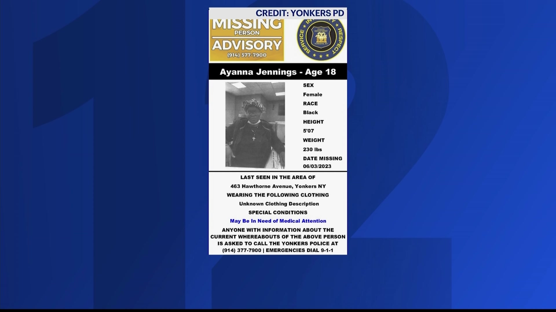 Yonkers Missing Persons Update: 73-year-old Found Safe, Teen Still Missing