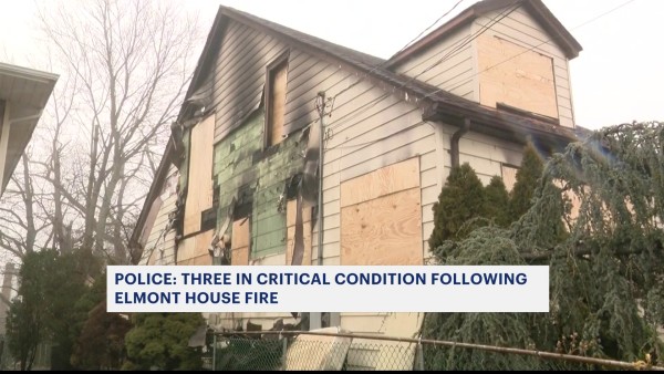 Police: Elmont house fire leaves 3 in critical condition