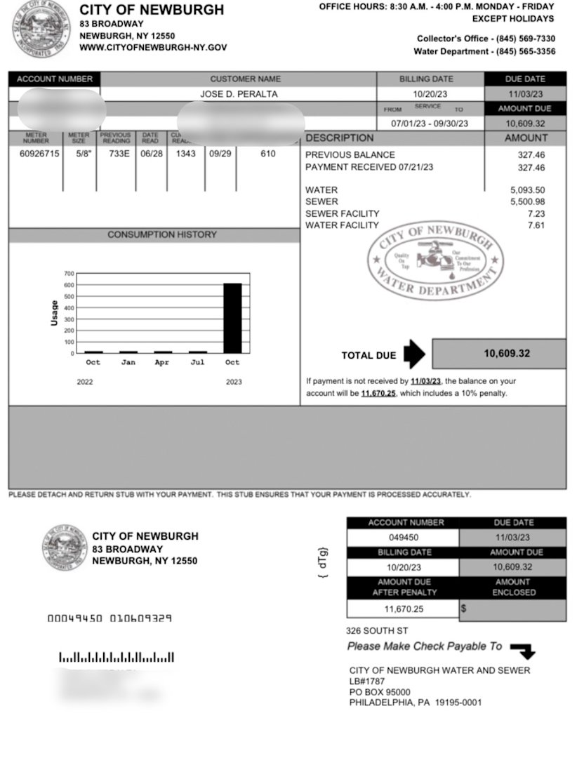 Newburgh homeowner hit with 10K water bill for vacant, singlefamily