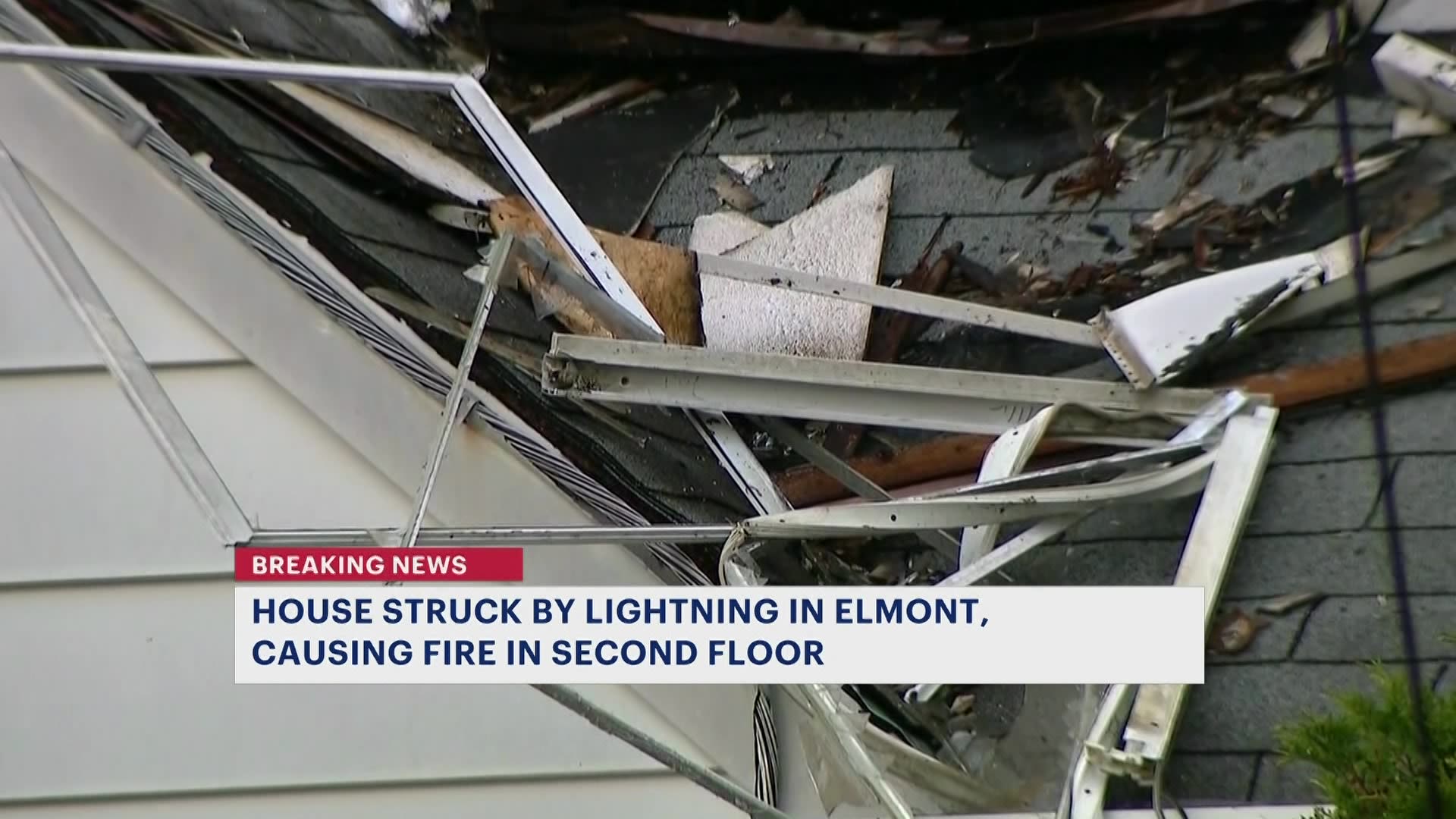 Fire officials Lightning strikes Elmont home, no injuries reported