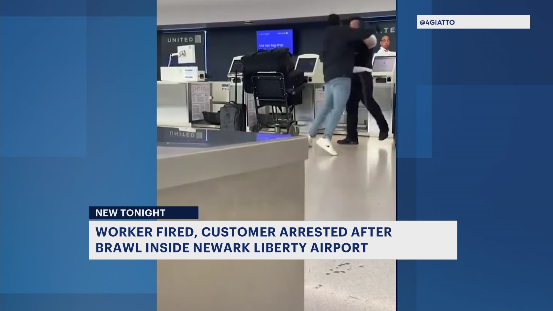 CAUGHT ON CAMERA Former NFL player, airline employee get into brawl at Newark Liberty