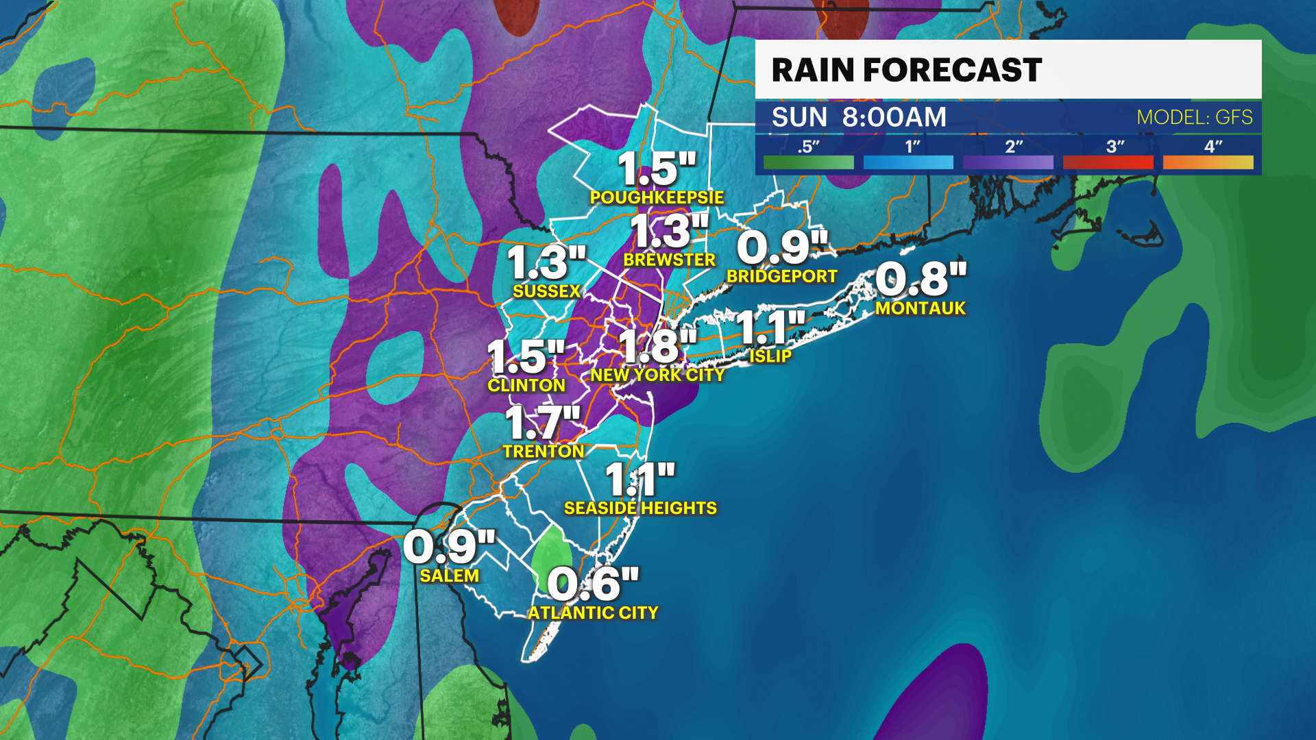 Stray Shower on Friday Storms Likely on Monday and Tuesday